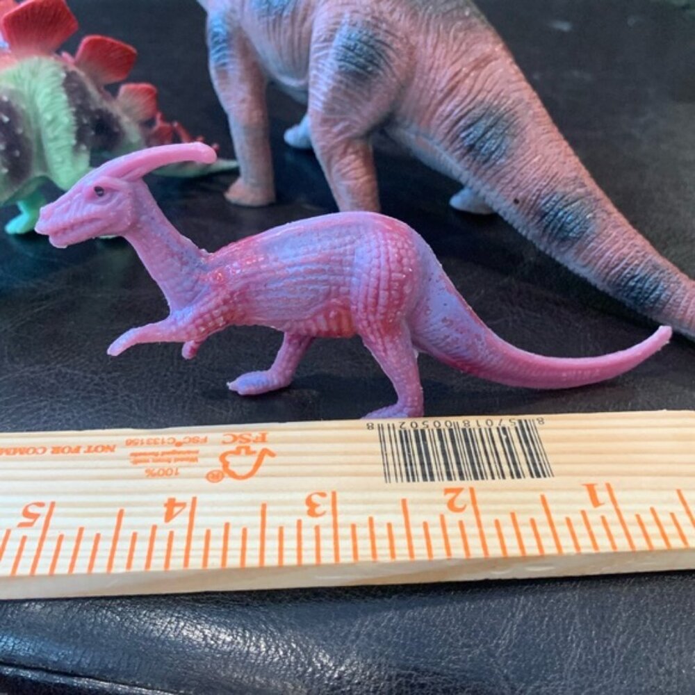 Prehistoric Parasaurolophus Toy Dinosaur, Plastic Vinyl Child’s Toy - Picture 2 of 6